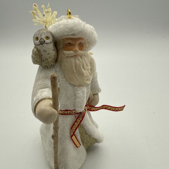 Vtg 2015 Hallmark Father Christmas w Owl Ornament 12th Series Santa Box White - Picture 9 of 15
